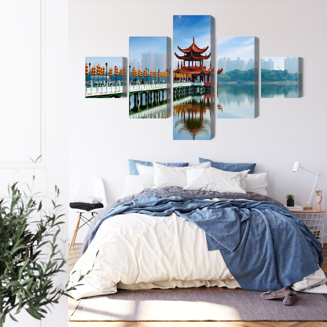 5 daļu kanva: Kaohsiung atrakcija, zila X-ART