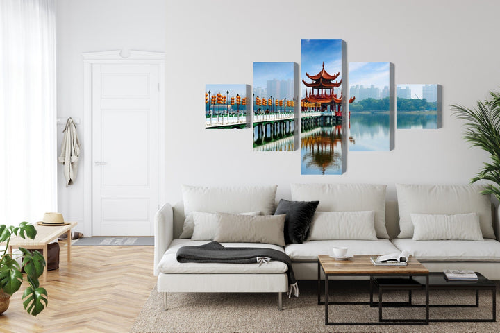 5 daļu kanva: Kaohsiung atrakcija, zila X-ART