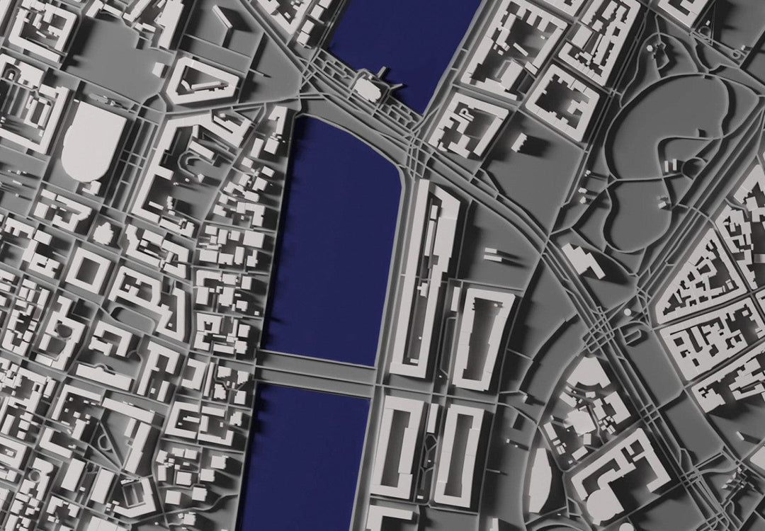 Glezna birojam un ofisam - Karte ar Kopenhāgenas centru, 135173 G-ART