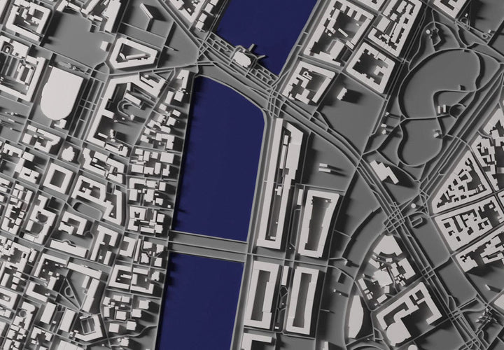 Glezna birojam un ofisam - Karte ar Kopenhāgenas centru, 135173 G-ART