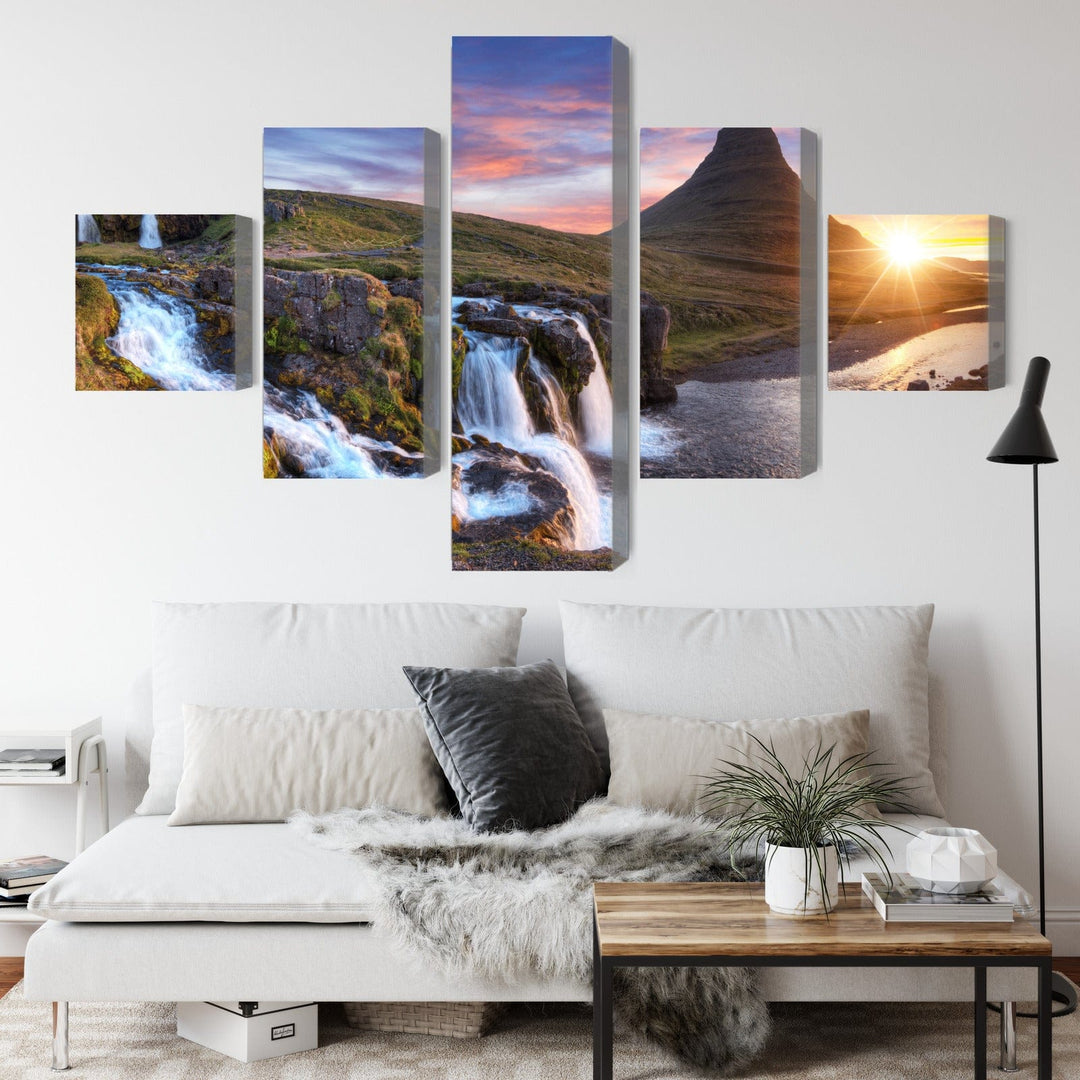 Kanva - Kirkjufell kalns ar ūdenskritumiem, N-3361 X-ART