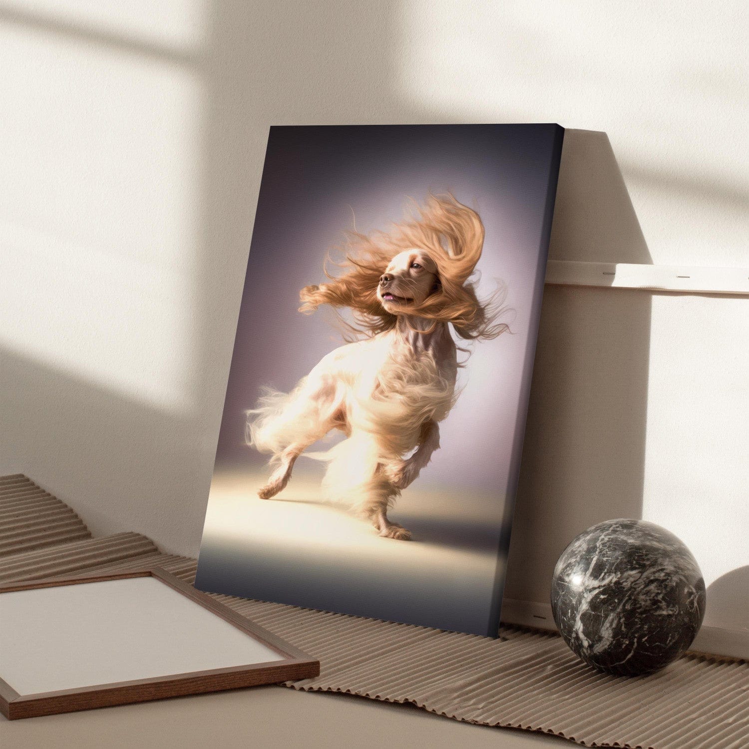 Glezna - Kokerspaniels - Garspalvainais suns vējā - 150244 G-ART