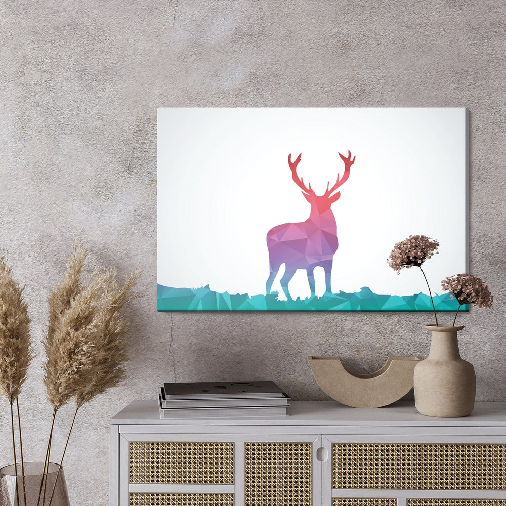 Kanva - Krāsaina abstrakcija ar briežu, N-736 X-ART