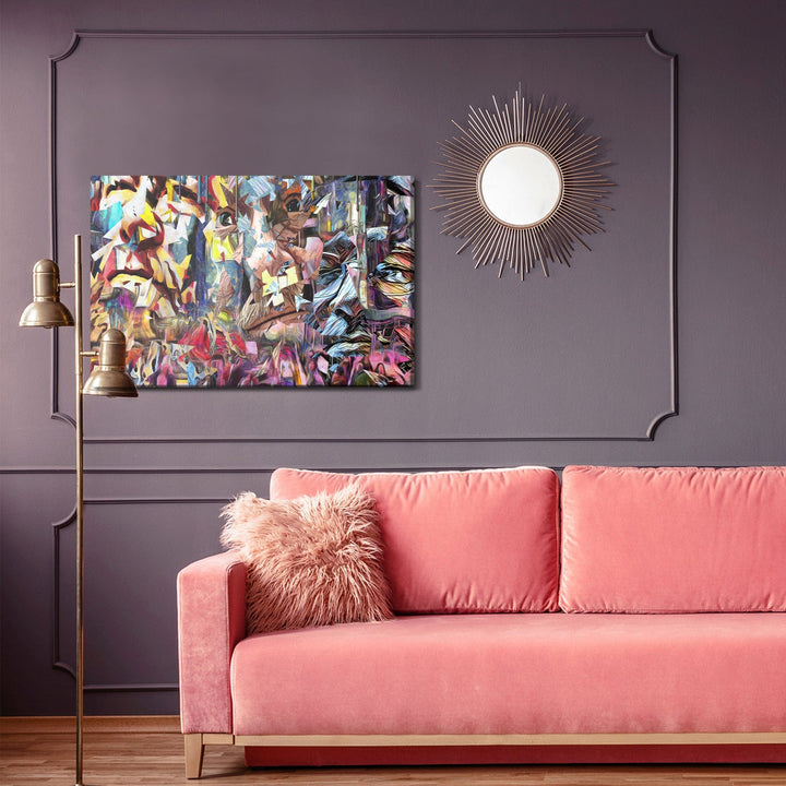 Kanva - Krāsaina futuristiska abstrakcija, N-1157 X-ART