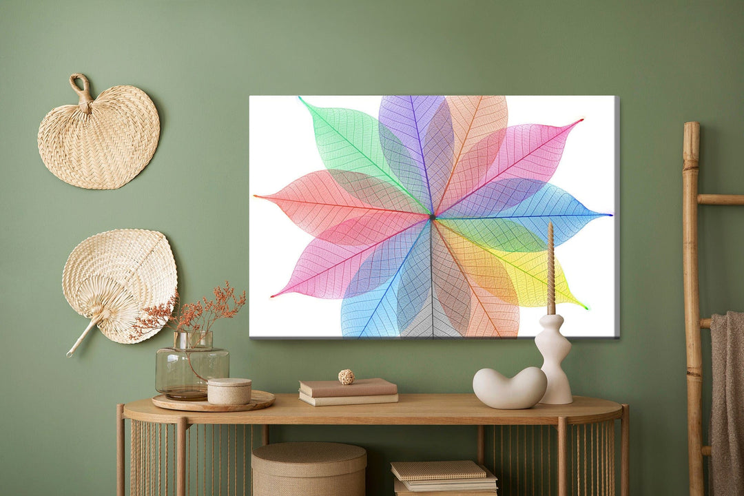 Kanva - Krāsainas lapas abstraktajā formā, N-1597 X-ART