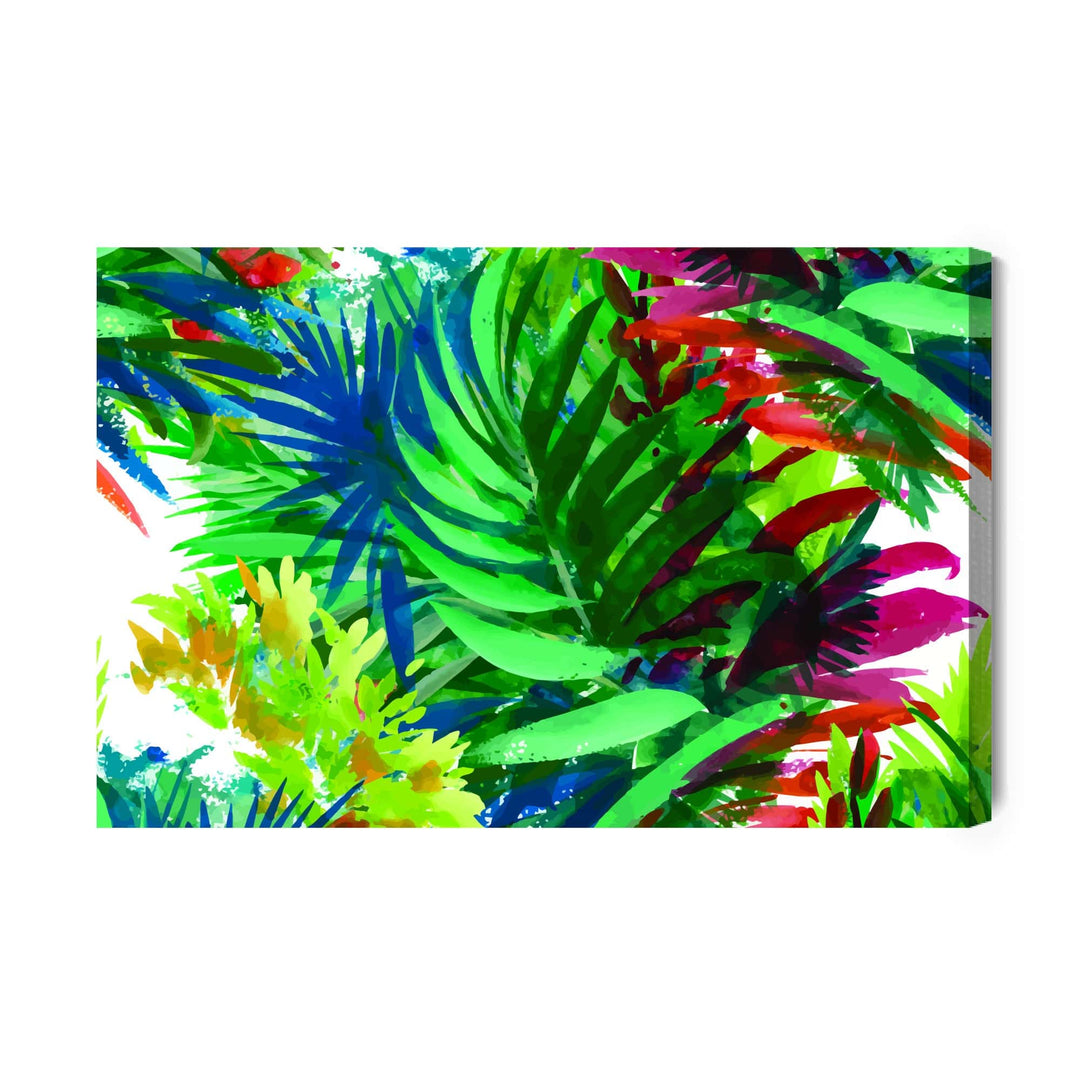 Kanva - Krāsainas tropu lapas, it kā gleznotas, N-1600 X-ART