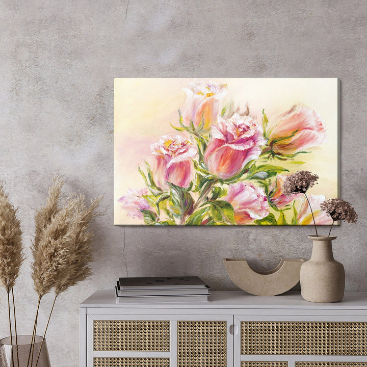 Kanva - Krāsaini ziedi - kā uzgleznoti, N-1317 X-ART