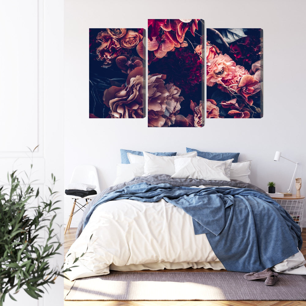 Kanva - Krāsaini ziedi retro stilā, N-3990 X-ART