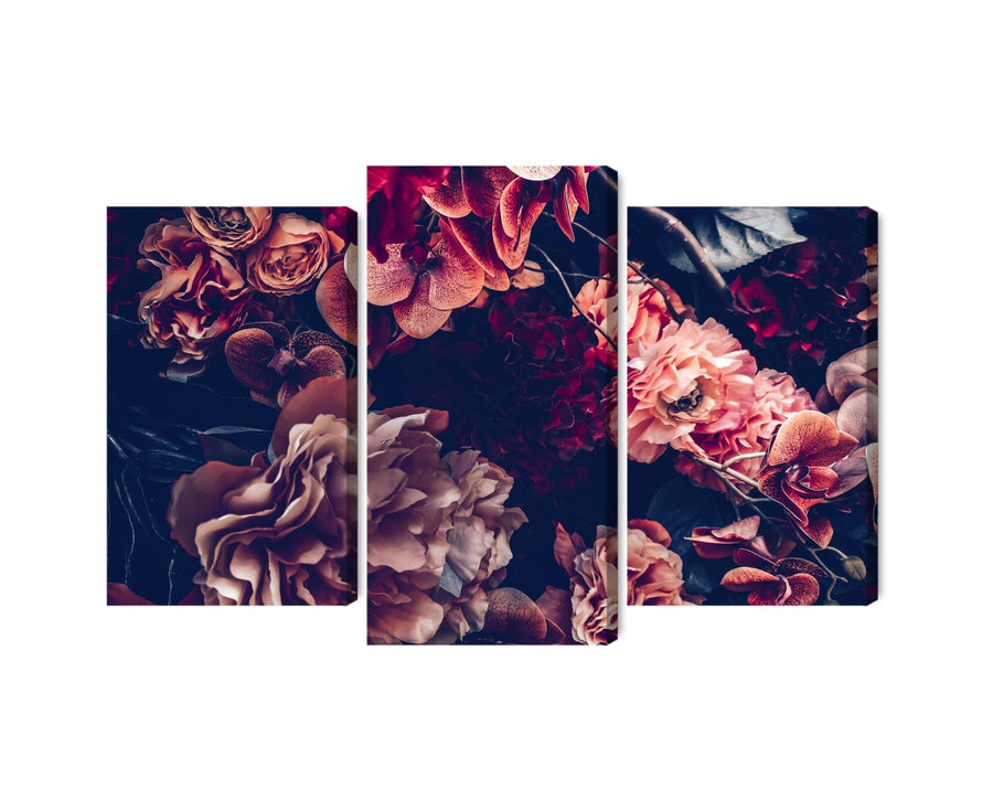 Kanva - Krāsaini ziedi retro stilā, N-3990 X-ART