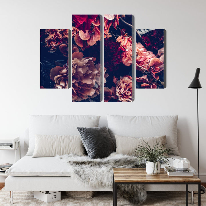 Kanva - Krāsaini ziedi retro stilā, N-3991 X-ART