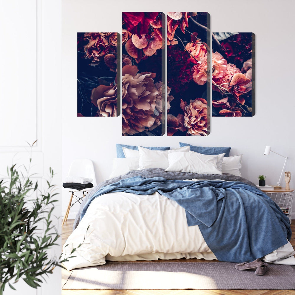 Kanva - Krāsaini ziedi retro stilā, N-3991 X-ART