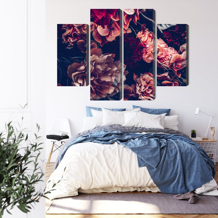 Kanva - Krāsaini ziedi retro stilā, N-3991 X-ART