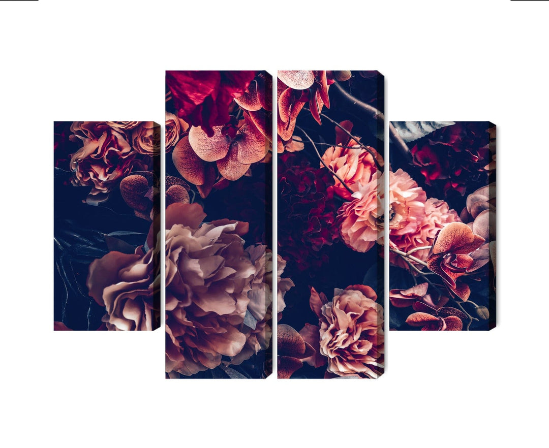 Kanva - Krāsaini ziedi retro stilā, N-3991 X-ART