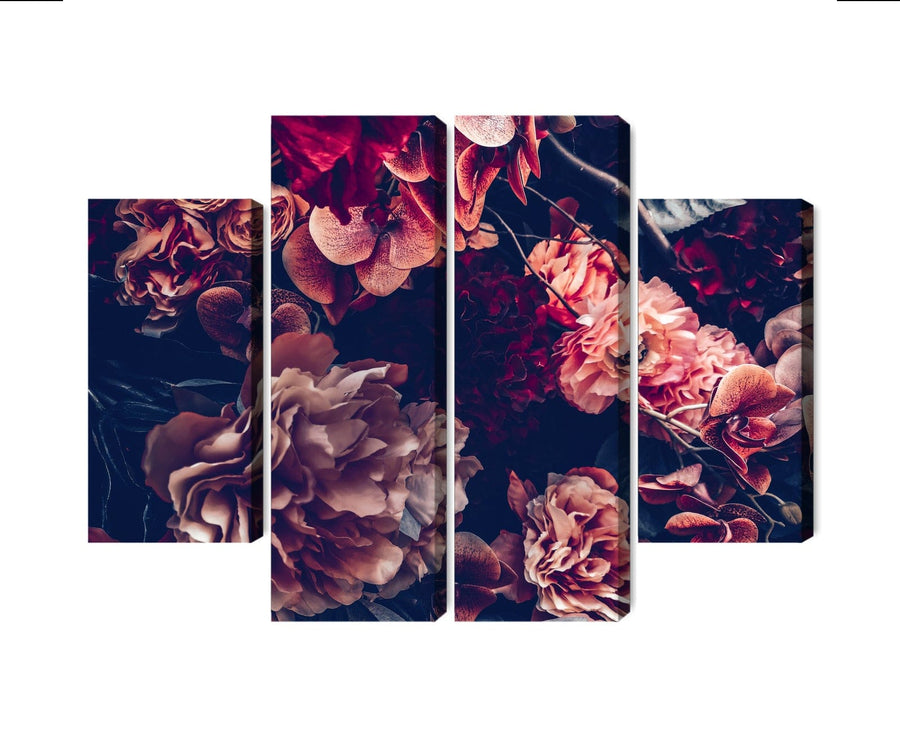 Kanva - Krāsaini ziedi retro stilā, N-3991 X-ART