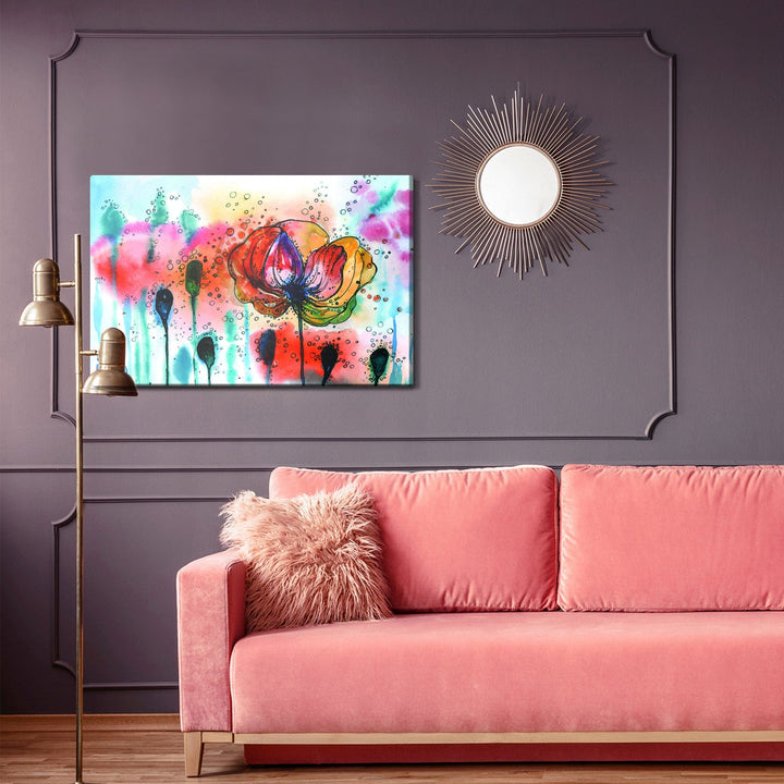 Kanva - Krāsains akvareļu magones, N-1503 X-ART