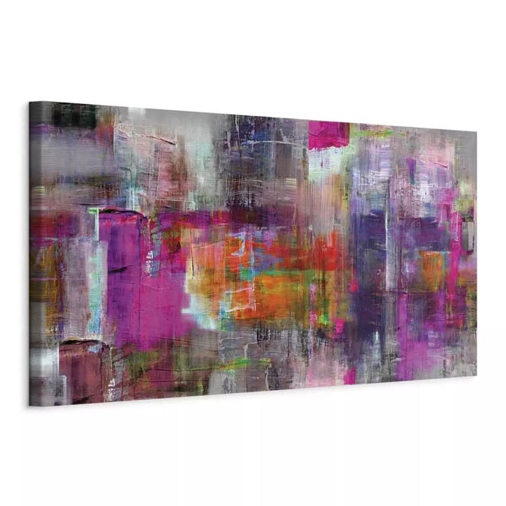 Mākslinieciska Abstrakta Glezna – Pelēkos un Violetos Toņos ART XL