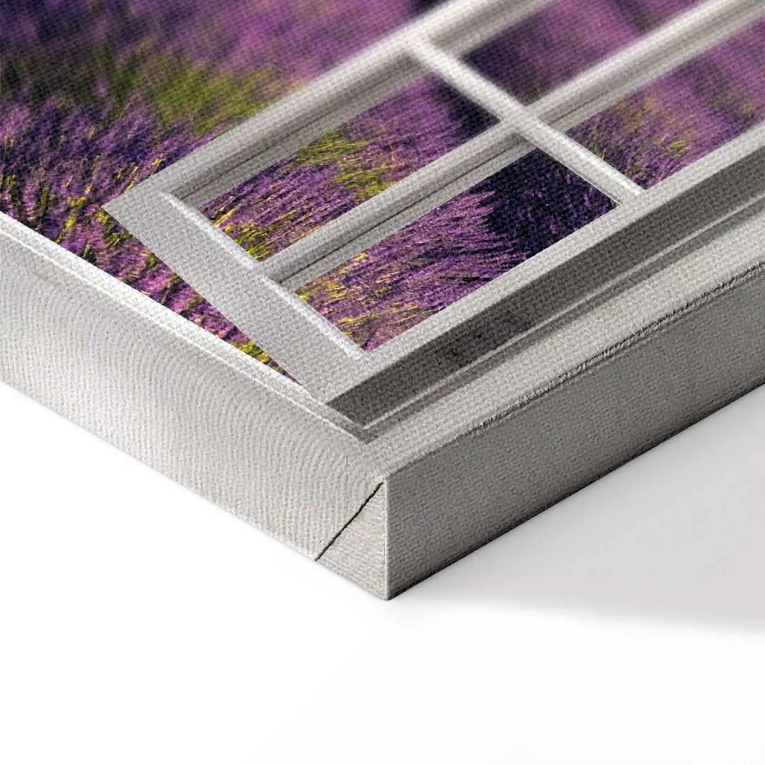 Glezna viesistabai ar skatu no loga - Lavandas lauks, violetā krāsā ART XL