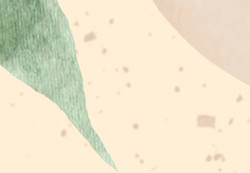 Kanva - Lielas lapas uz abstrakta fona bēšas un brūnas krāsās, 151429 G-ART