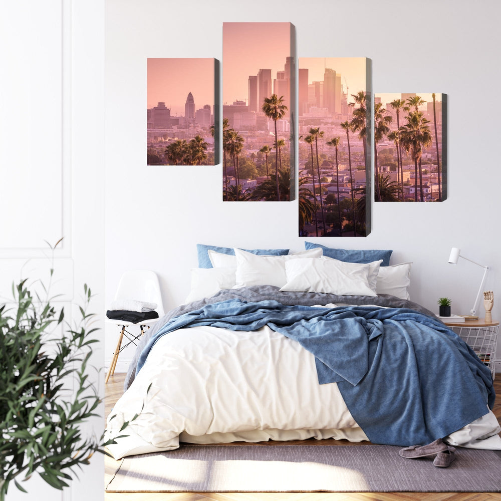 4 daļu kanva: Losandželosas saulriets X-ART