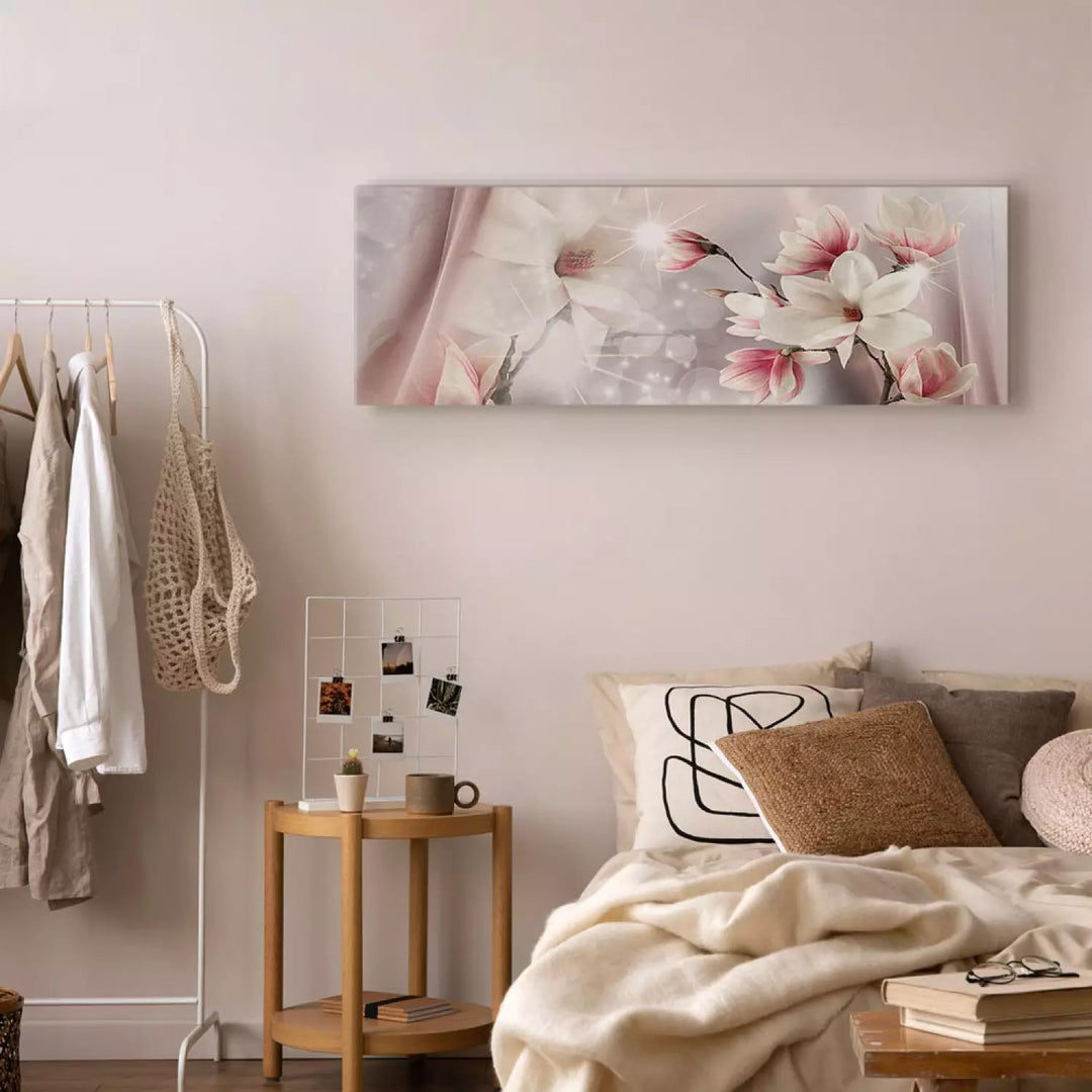 Glezna Magnolijas Atspulgs – Ziedi Rozā Toņos ART XL