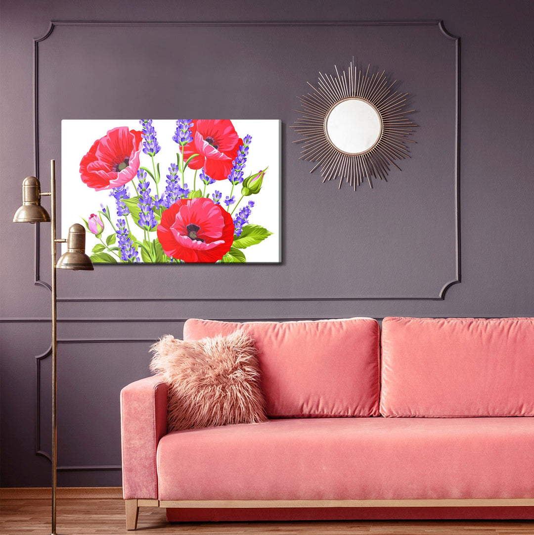 Kanva - Magones un lavandas pušķis, N-1506 X-ART