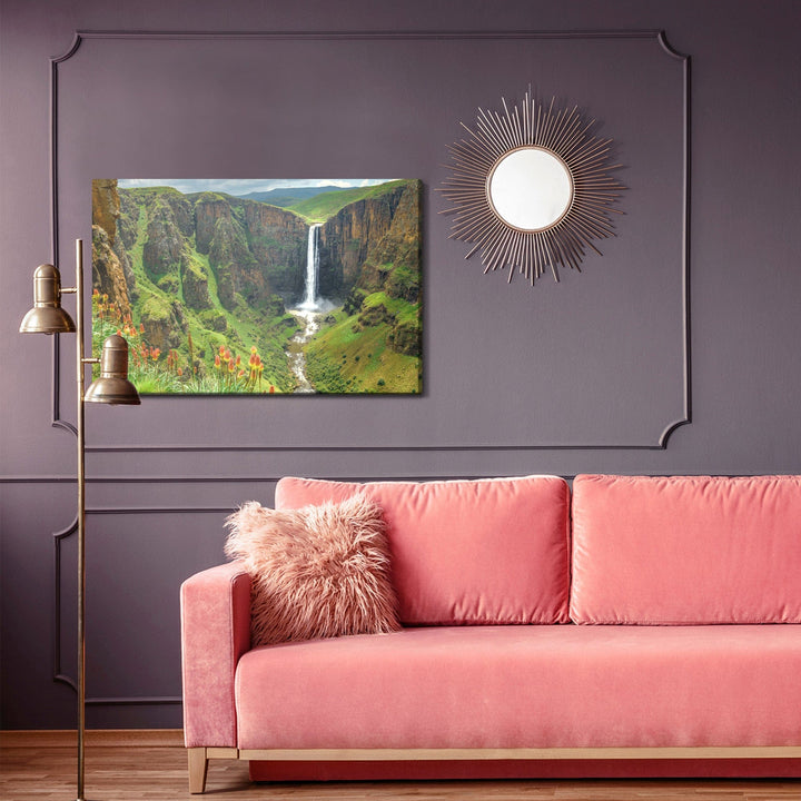 Kanva - Majestātisks ūdenskritums Lesoto, N-1562 X-ART