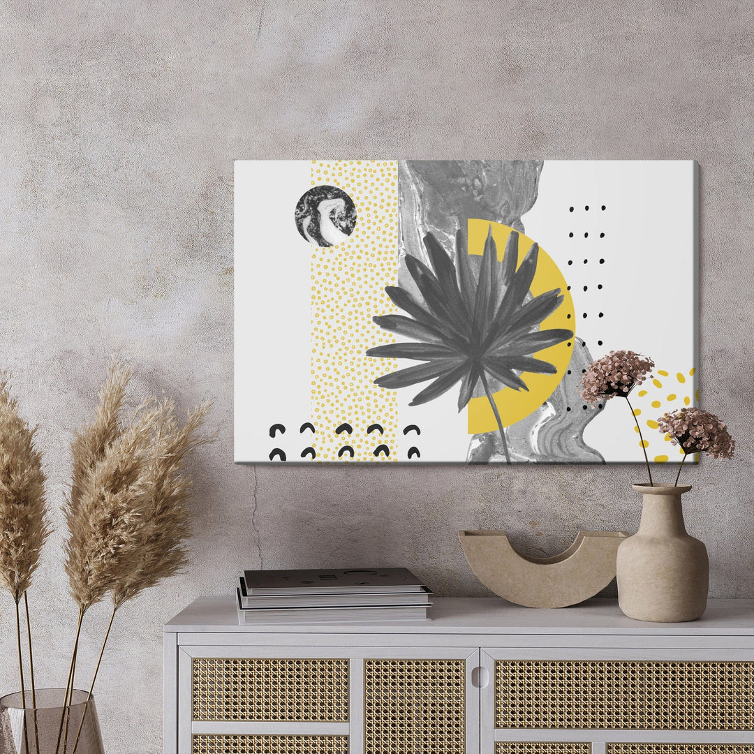 Kanva - Mākslas darbs ar lapām un rakstiem, N-1632 X-ART