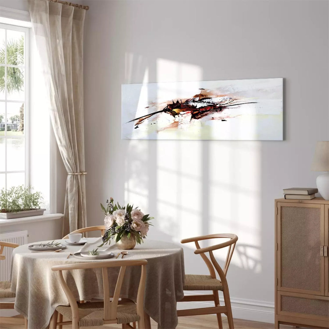 Kanva "Kuģa Redzējums" – Mākslinieciska Krāsu Abstrakcija ART XL