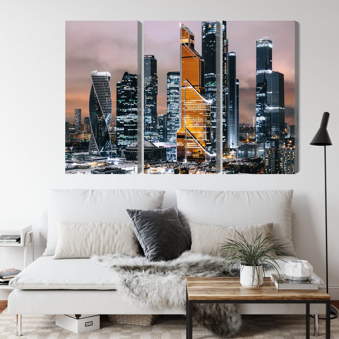 Kanva: Maskavas panorāma, melna/taupe X-ART