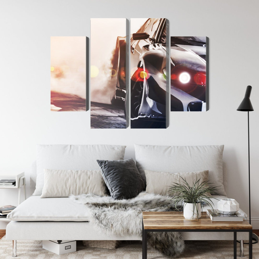 Kanva - Melna driftējoša automašīna, N-3495 X-ART