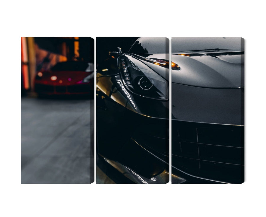 Kanva - Melnas sporta automašīnas priekšpuse, N-3483 X-ART