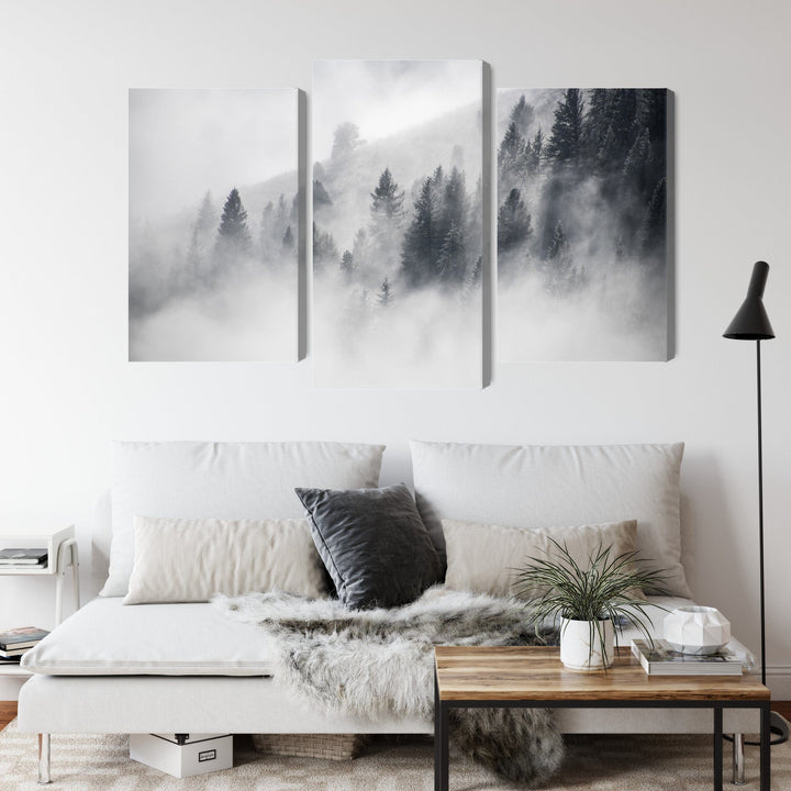 Kanva - Mežs ir apklāts ar miglu, N-1935 X-ART