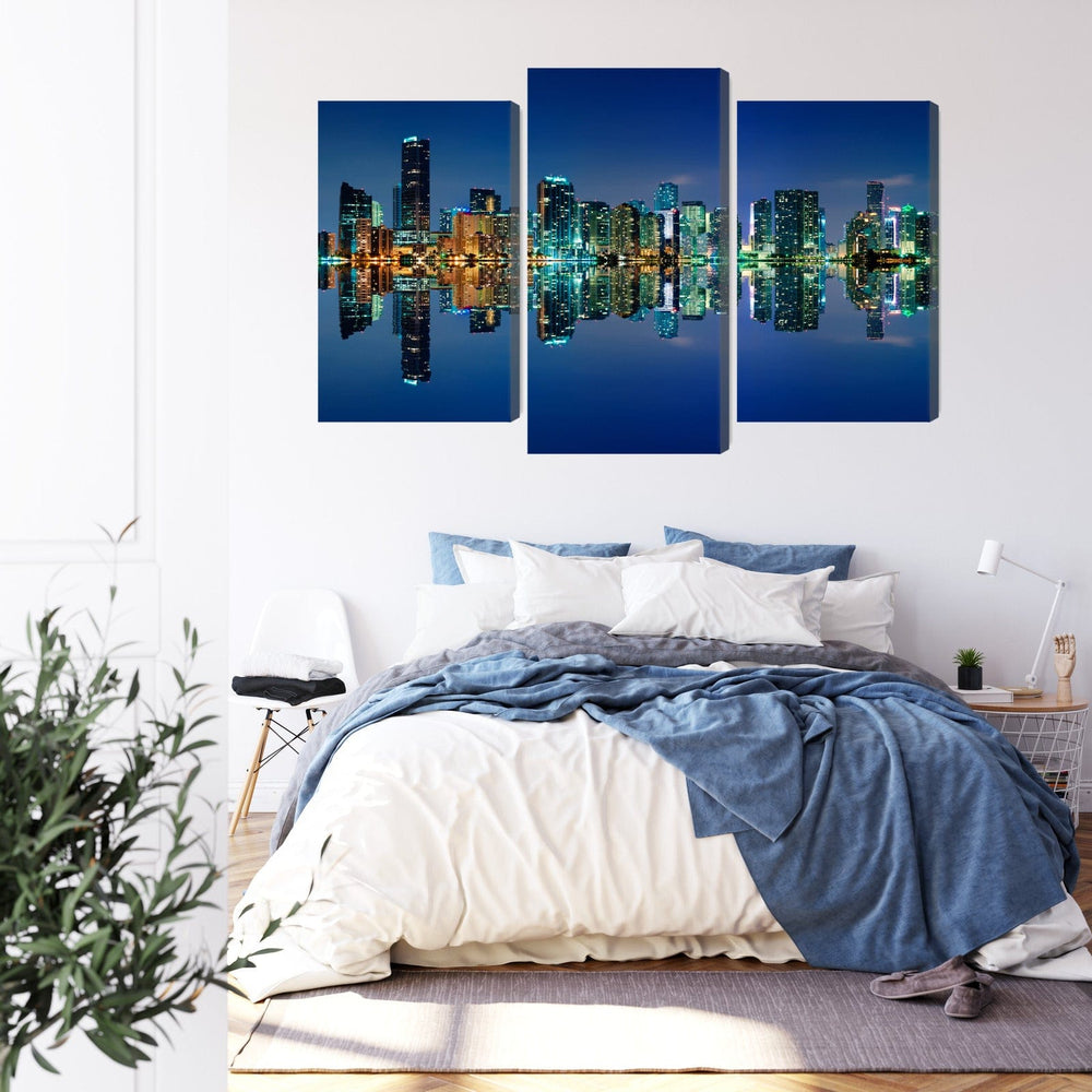 Kanva - Miami panorāma naktī, N-2341 X-ART