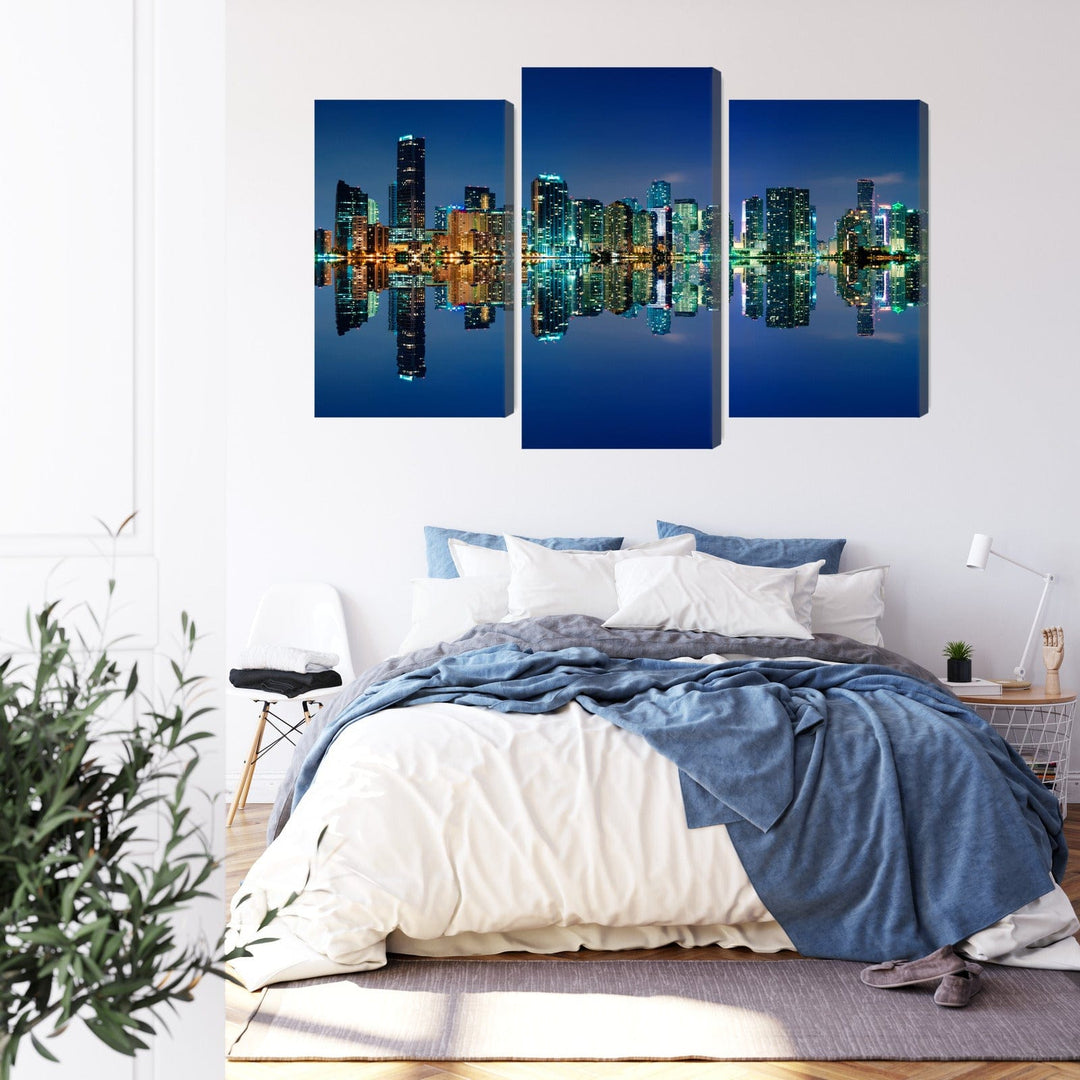 Kanva - Miami panorāma naktī, N-2341 X-ART