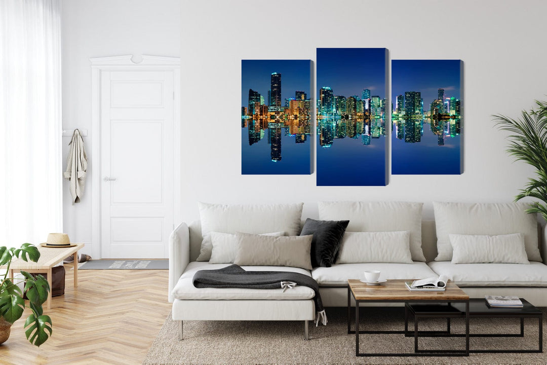 Kanva - Miami panorāma naktī, N-2341 X-ART
