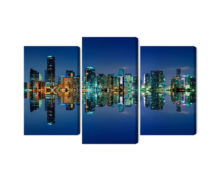 Kanva - Miami panorāma naktī, N-2341 X-ART