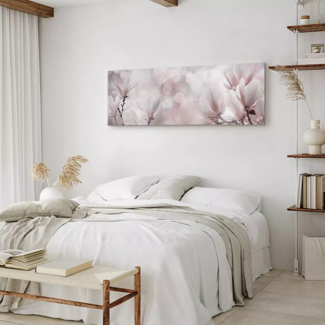 Glezna "Miglaini Ziedi" – Rozā Magnolijas Interjeram ART XL