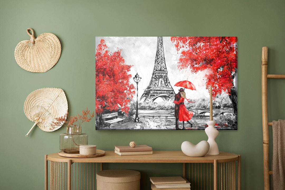 Kanva - Mīļotāji, kas apbrīno Eifeļa torni, N-1105 X-ART