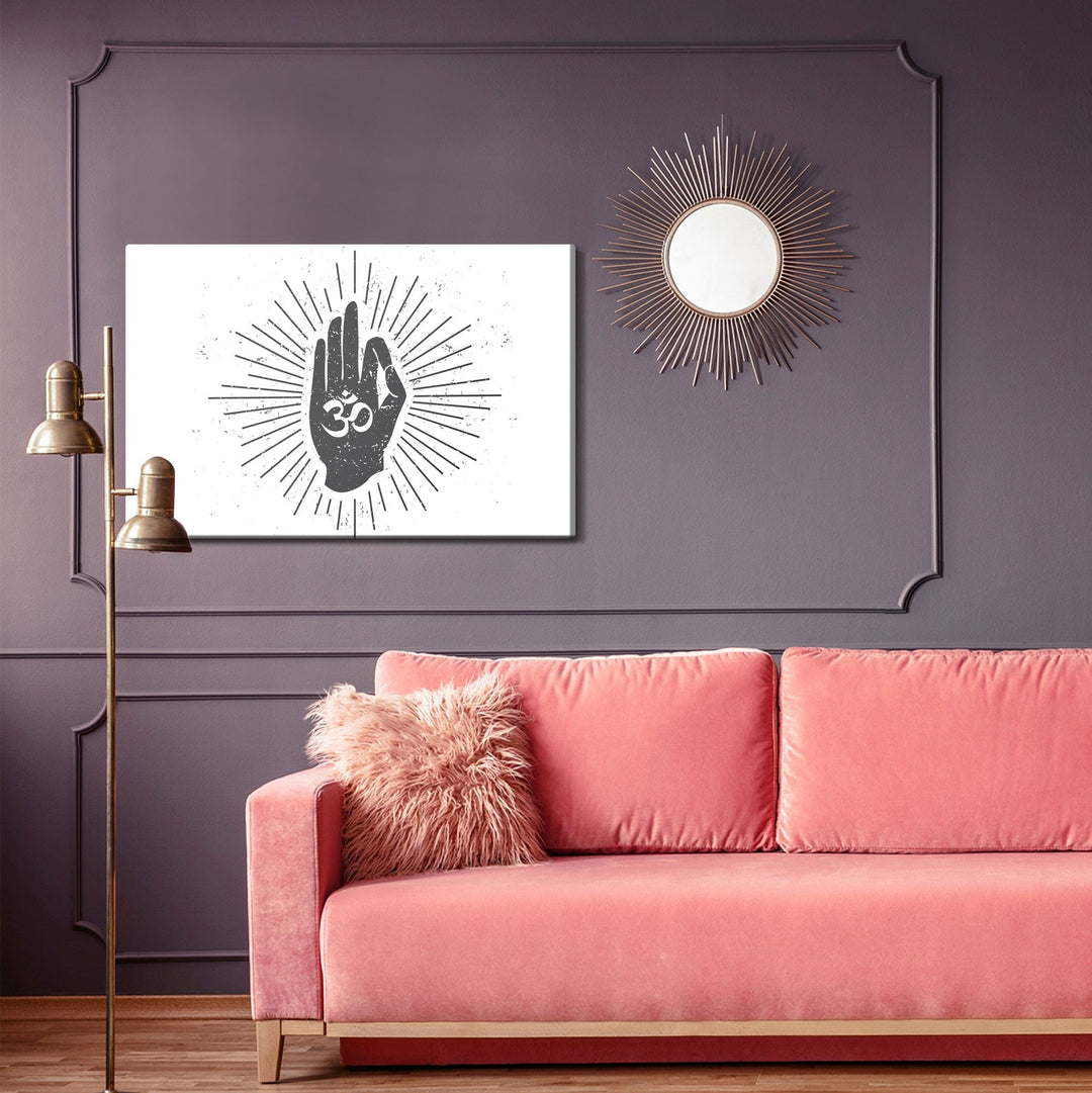 Kanva: Mudra uz balta fona, melnbalta X-ART