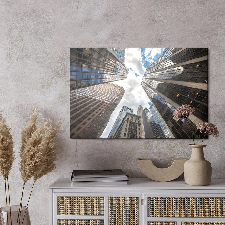 Kanva - Ņujorkas debesskrāpju skats no apakšas, N-1409 X-ART