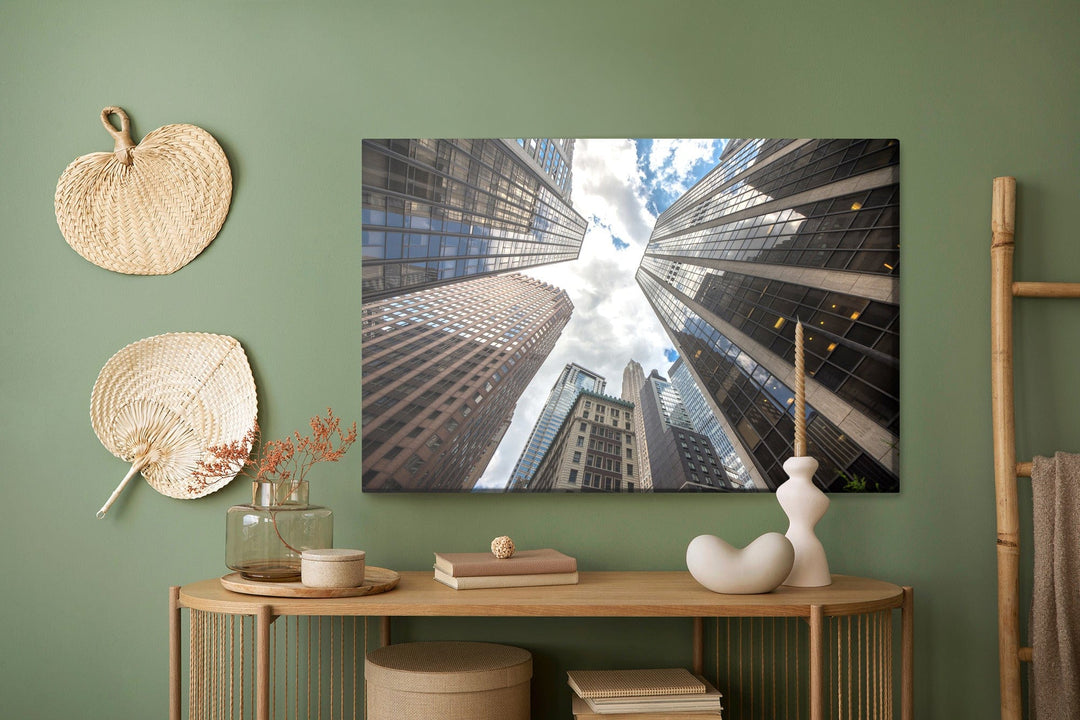 Kanva - Ņujorkas debesskrāpju skats no apakšas, N-1409 X-ART