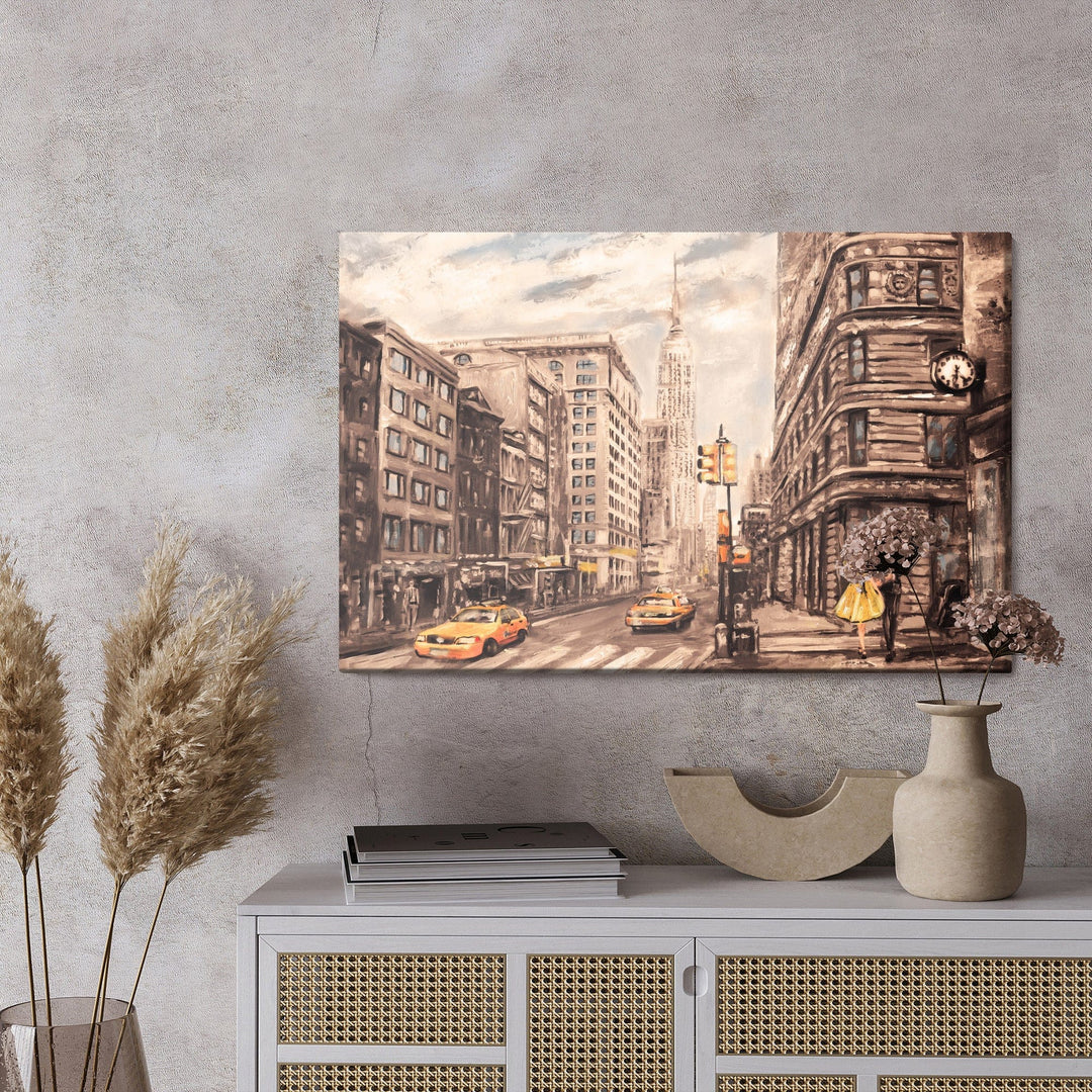 Kanva - Ņujorkas iela izskatās kā uzgleznotas, N-1400 X-ART