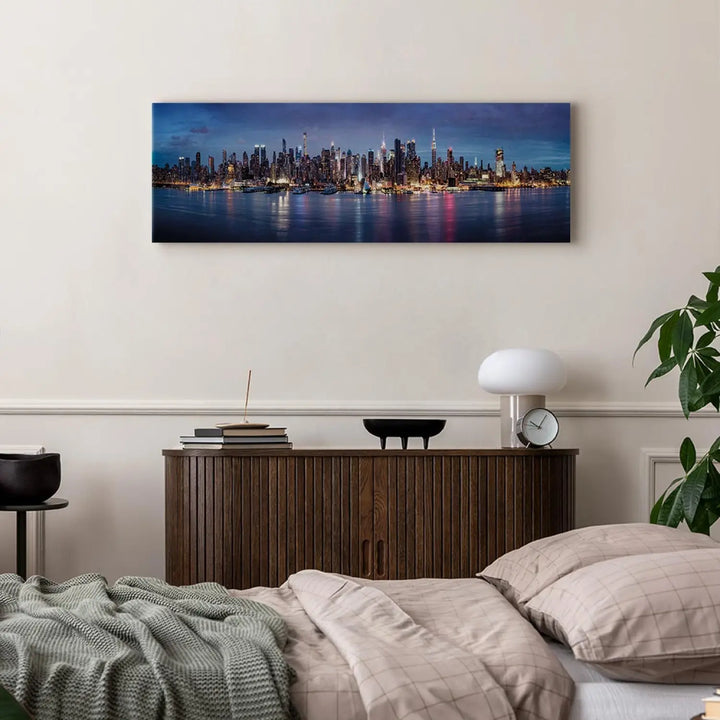 Kanva - Ņujorkas nakts panorama, tumši zilā krāsā, 98097 ART XL