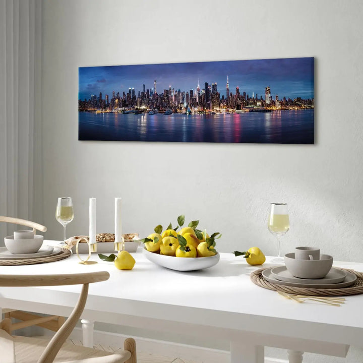 Kanva - Ņujorkas nakts panorama, tumši zilā krāsā, 98097 ART XL