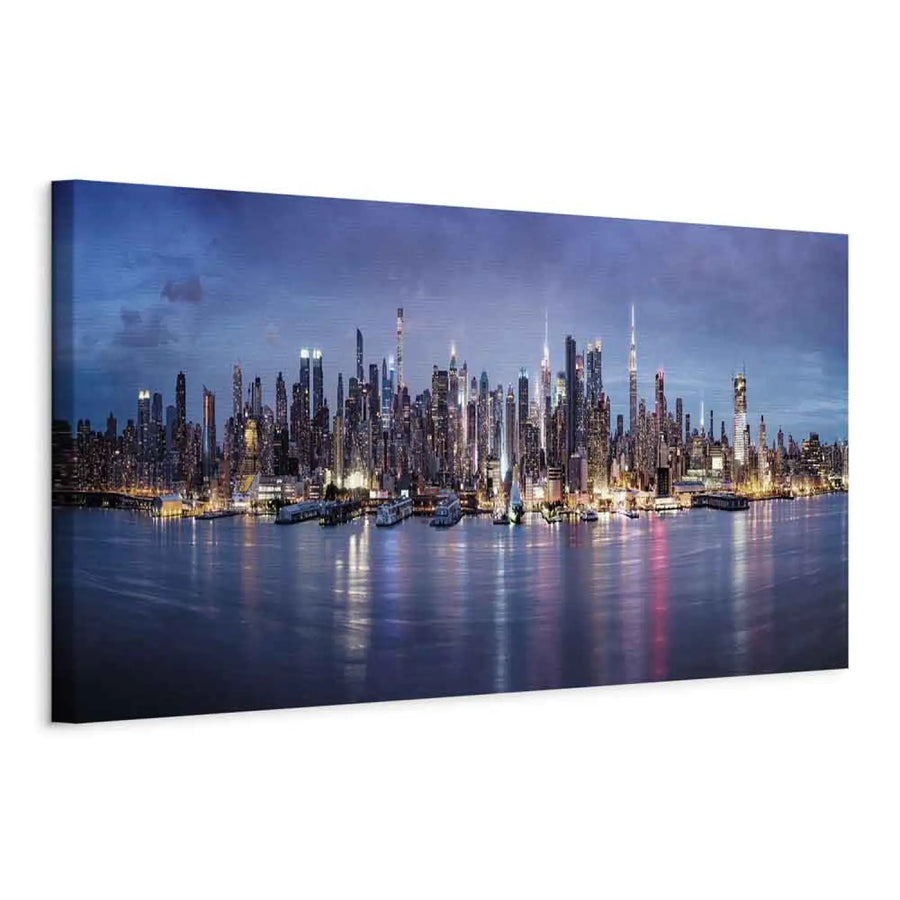 Kanva - Ņujorkas nakts panorama, tumši zilā krāsā, 98097 ART XL