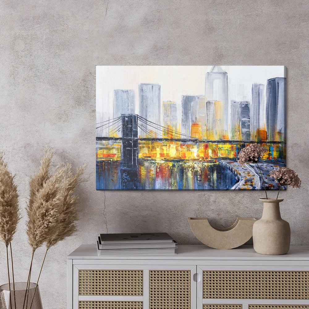 Kanva - Ņujorkas panorāma abstraktā formā, N-1421 X-ART