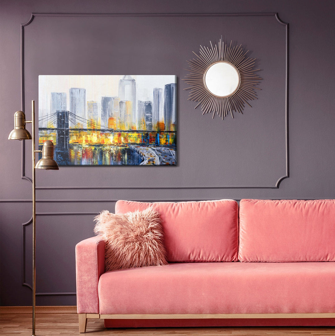 Kanva - Ņujorkas panorāma abstraktā formā, N-1421 X-ART