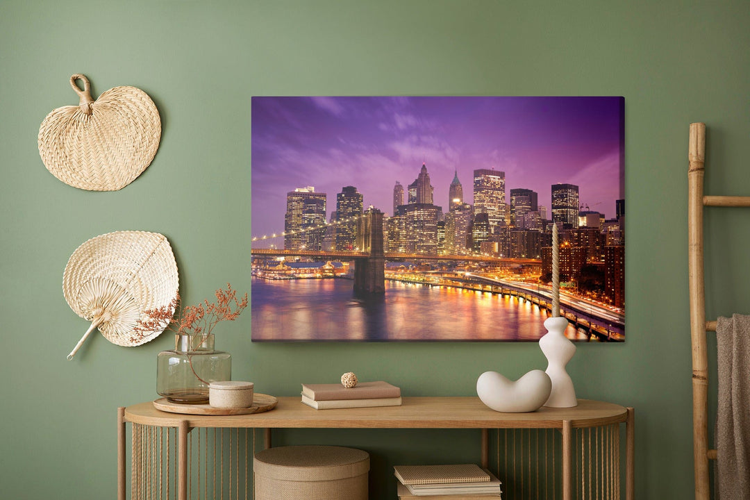 Kanva - Ņujorkas pilsētas centrs naktī, N-1388 X-ART