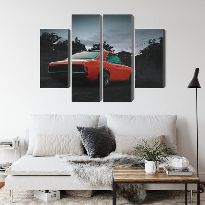 Kanva - Oranža retro automašīna, N-3409 X-ART