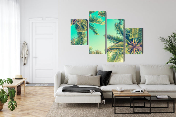 Kanva - Palmu koku skats no apakšas, N-2017 X-ART